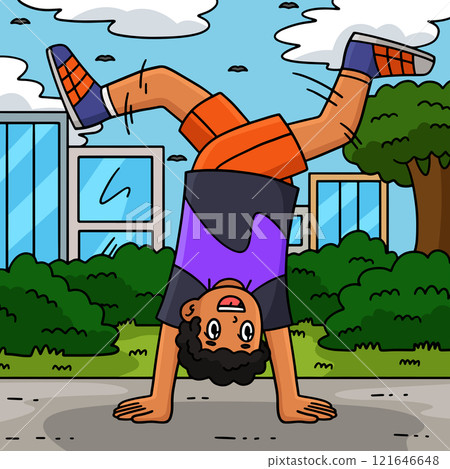 Breakdance B Boy Hand Stand Scissor Kick Colored Breakdance B Boy Hand Stand Scissor Kick Colored 121646648
