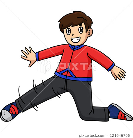 Breakdance B Boy Performing a Knee Switch Clipart Breakdance B Boy Performing a Knee Switch Clipart 121646706