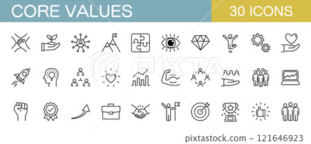 核心價值業務圖示集 核心價值業務圖示集 121646923