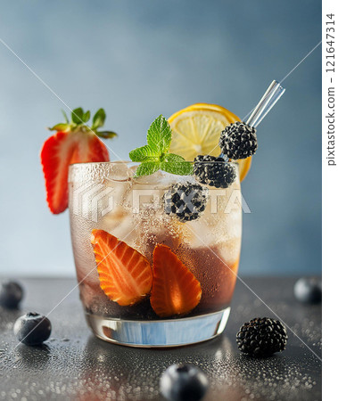 Vibrant Berry Cocktail Refreshment Delight Vibrant Berry Cocktail Refreshment Delight 121647314
