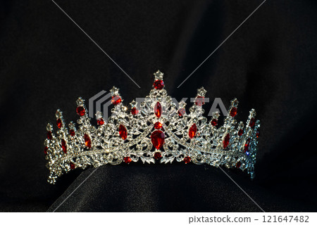 Royal crown for queen and princess with pearls 121647482