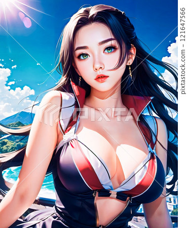 Cosplay 層活動賽車女王服裝 [AI 生成圖像] 121647566