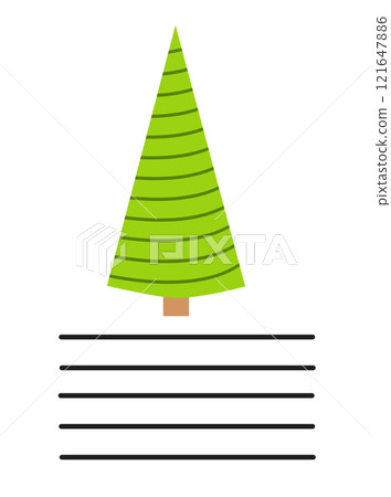 Simple Christmas and New Year card with holiday symbols and space for inscription Simple Christmas and New Year card with holiday symbols and space for inscription 121647886