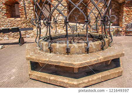 Castle in the city of Nitra, Slovakia. Wishing Well at the top of Nitra grad. Castle in the city of Nitra, Slovakia. Wishing Well at the top of Nitra grad. 121649397