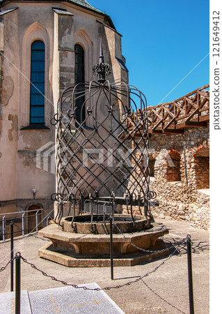 Castle in the city of Nitra, Slovakia. Wishing Well at the top of Nitra grad. Castle in the city of Nitra, Slovakia. Wishing Well at the top of Nitra grad. 121649412