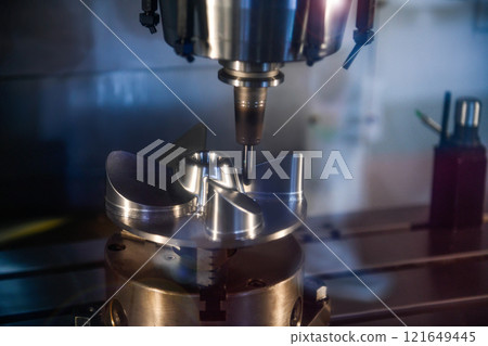 Process working CNC turning milling metal Industry machine cutting propeller part. Process working CNC turning milling metal Industry machine cutting propeller part. 121649445