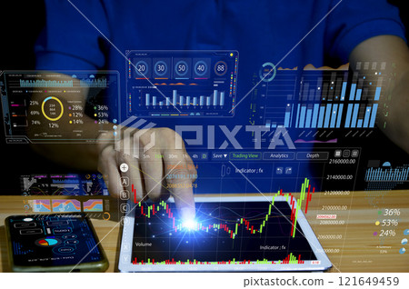 investment, graph, finance, loss, financial, buy, sell, price, risk, trader. touching smartphone for check my position of investment to take benefit or cut loss. graph is growth up. risk and loss. investment, graph, finance, loss, financial, buy, sell, price, risk, trader. touching smartphone for check my position of investment to take benefit or cut loss. graph is growth up. risk and loss. 121649459