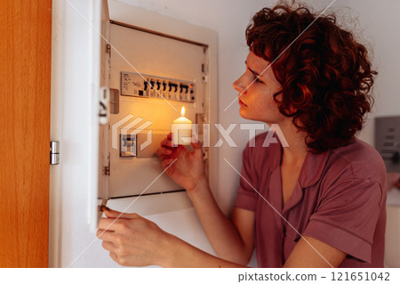 Electric meter failure. Blackout, no electricity Electric meter failure. Blackout, no electricity 121651042