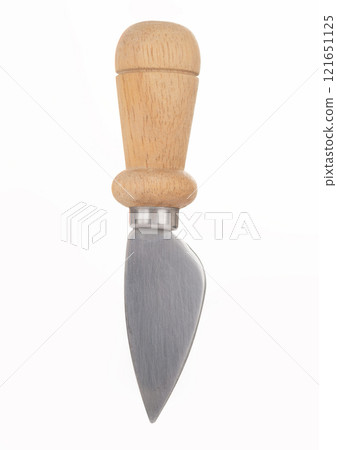 Cheese knife with wooden handle, isolated on white background Cheese knife with wooden handle, isolated on white background 121651125