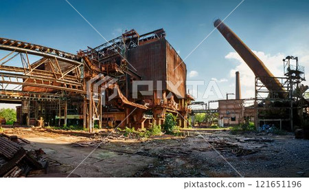 A huge abandoned factory. 121651196