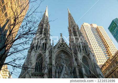 St. Patrick's Cathedral on Fifth Avenue in New York City, Manhattan, NYC, NY, USA St. Patrick's Cathedral on Fifth Avenue in New York City, Manhattan, NYC, NY, USA 121651696