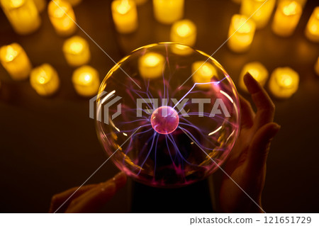 Experience the enchanting Mystical Energy created with Candlelight and illuminated by a Plasma Ball 121651729