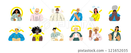 Creative Workspace: Video Conference, modern flat vector concept illustration of person engaging in virtual business meeting Connectivity, collaboration, digital interaction, remote work, productivity 121652035