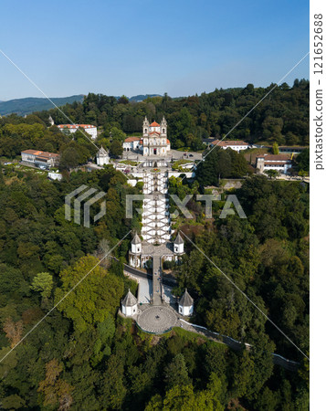 Sanctuary of Bom Jesus do Monte. Braga, Portugal. Aerial View 121652688