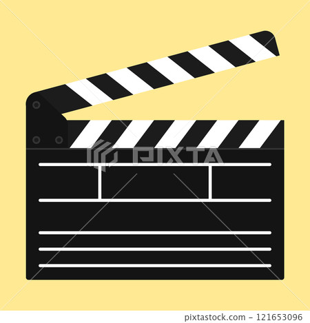 Movie Clapper Vector Flat Icon 121653096
