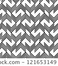 Geometric zig zag pattern, herringbone, vector 121653149