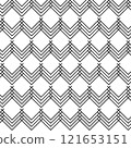 Geometric zig zag pattern, herringbone, vector 121653151