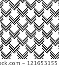 Geometric zig zag pattern, herringbone, vector 121653155