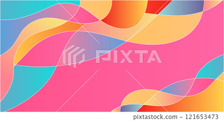 Technology curve colorful business background 121653473
