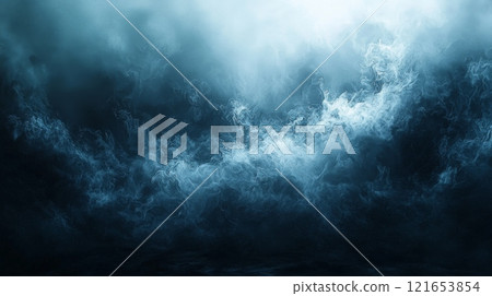 Abstract ocean waves with misty atmosphere 121653854