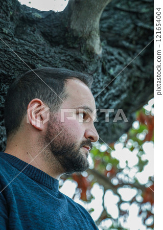 Man Feeling Fear For Something Coming  121654004