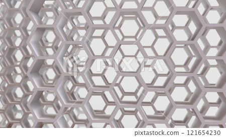 The White bee hive for abstract or Background concept 3d rendering. 121654230