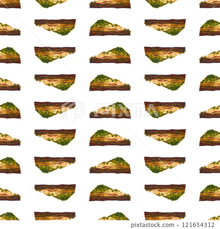 Turkish baklava. Oriental sweets. Watercolor seamless pattern. Can be used for textile design, paper products 121654312