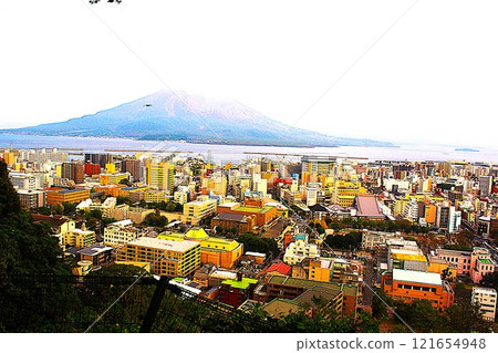 Sakurajima and Kagoshima city area Sakurajima and Kagoshima city area 121654948
