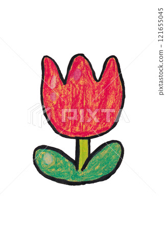 手繪蠟筆畫(信)《可愛的鬱金香》 手繪蠟筆畫(信)《可愛的鬱金香》 121655045