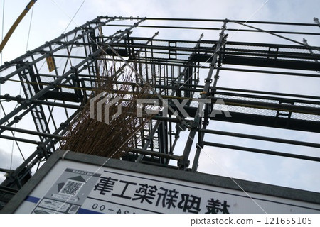 Scaffolding is essential for building new houses and for wall painting work. It's the unsung hero. 121655105