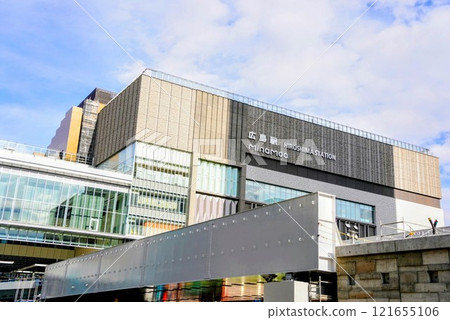 Hiroshima Station Building currently under construction for reconstruction 121655106