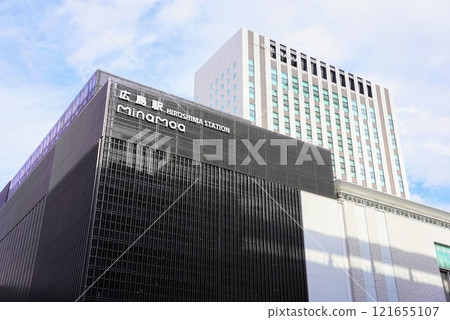 Hiroshima Station Building currently under construction for reconstruction 121655107