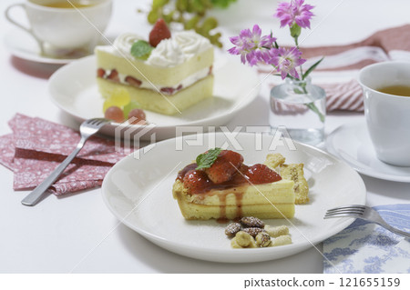 Tarts on the table 121655159