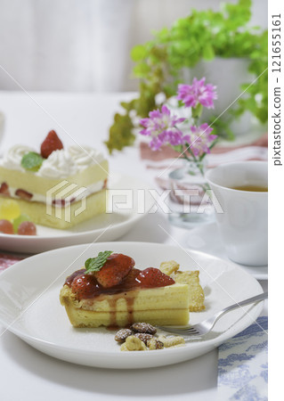 Cake placed on a table, vertical position Cake placed on a table, vertical position 121655161