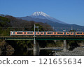 Snow-capped Mount Fuji and the Tokaido Line 121655634