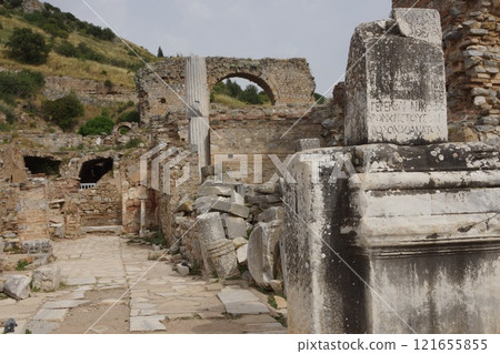 Ruins of Ephesus near Izmir, Turkey 121655855
