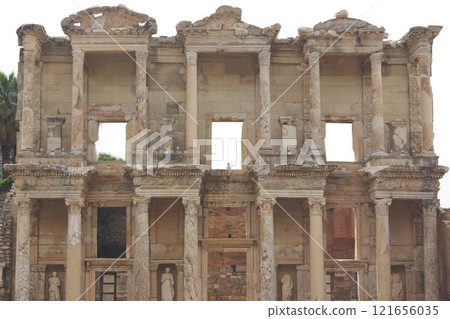 Celsus Library in Ephesus near Izmir, Turkey 121656035