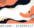 Abstract minimalist design with earthy tones and fluid waves, ideal to use for modern branding 121656117