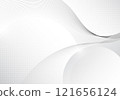 Abstract lines stripe with halftone design white brochure.  121656124