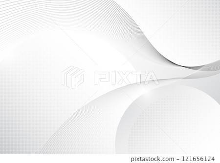 Abstract lines stripe with halftone design white brochure.  121656124