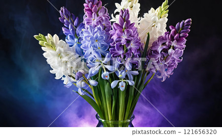 Muscari on a black background 121656320