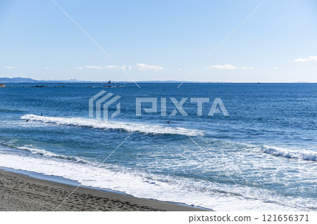 神奈川縣茅崎市的海岸風光 121656371