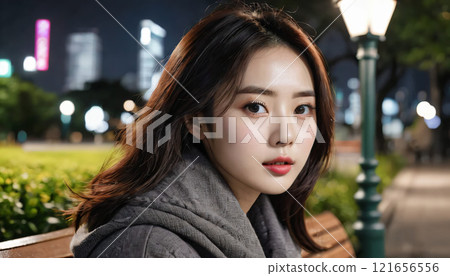A woman looking at the city 121656556