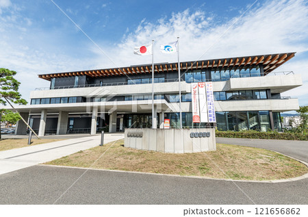 Amakusa City Hall on a sunny day in Amakusa City, Kumamoto Prefecture Amakusa City Hall on a sunny day in Amakusa City, Kumamoto Prefecture 121656862