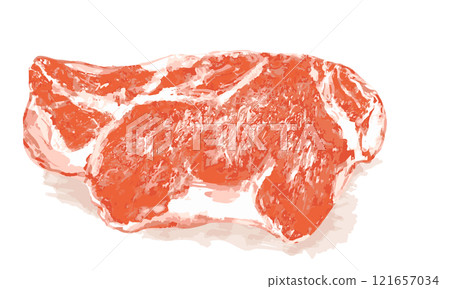 Watercolor beef illustration Watercolor beef illustration 121657034