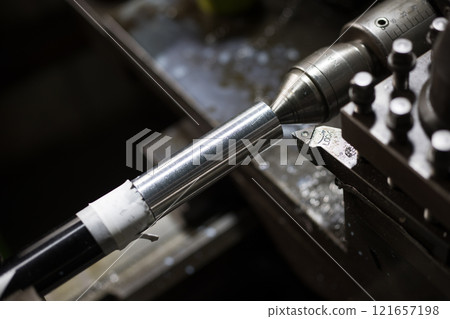 Cutting the outer diameter on a lathe Cutting the outer diameter on a lathe 121657198