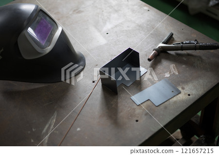 TIG welding in progress TIG welding in progress 121657215