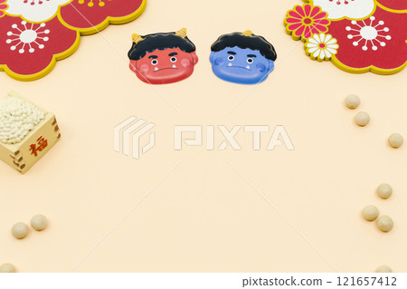 節分背景材料複製空間 121657412