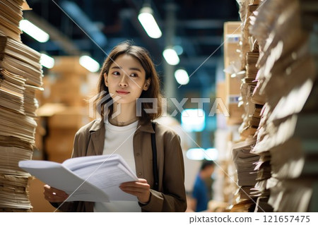 在倉庫工作的女人 05 121657475