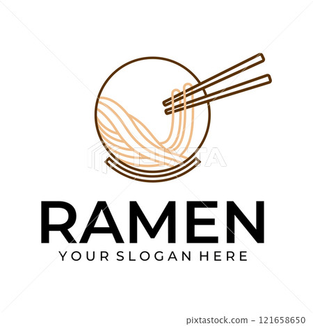 Ramen illustration logo 121658650